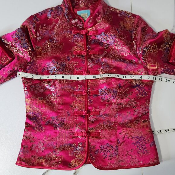 Old Navy Shiny Pink Patterned Jacket Size S - Picture 11 of 12